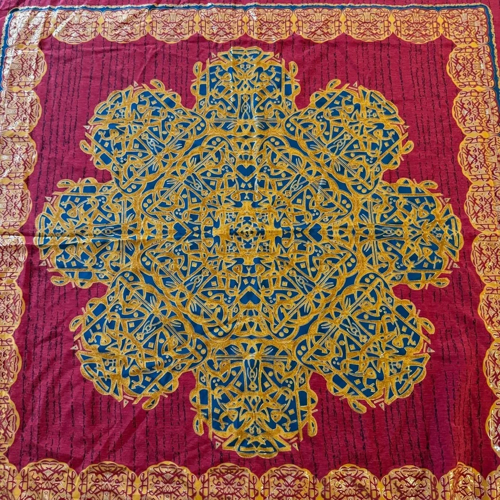 Vakko Large Square 100% Silk Scarf